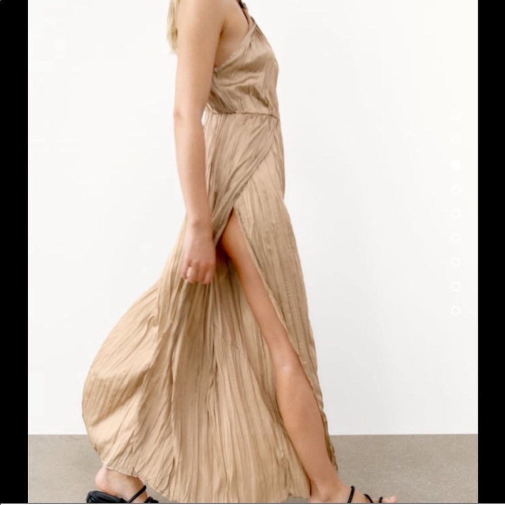 Zara satin effect halter jumpsuit